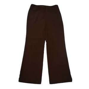 Jones Wear Classy Dress Pants ~ Sz 8 ~ Brown ~ Stretch ~ Cuff ~ Straight